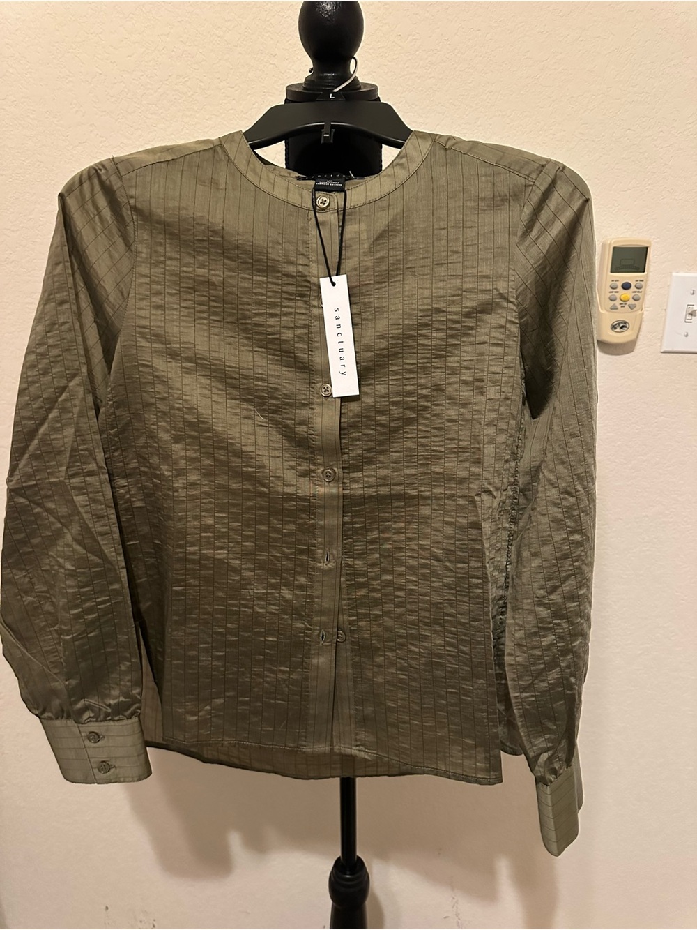 Sanctuary Olive Green Button-Up Shirt